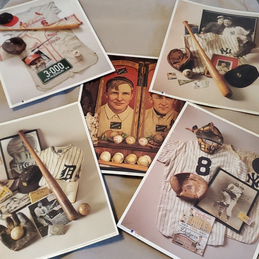 MLB COLLECTION | BASEBALL COLLECTORS BASEBALL POSTERS W CERTIFICATE vintage